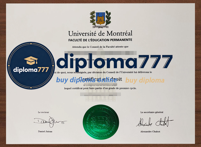 university de montreal diploma