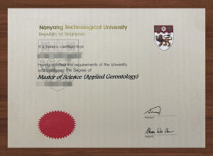 nanyang technological university certificate