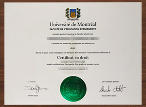 university de montreal certificate