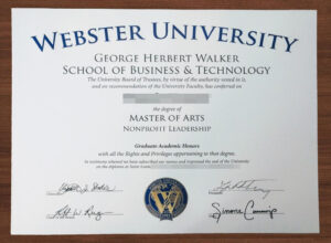 webster university certificate